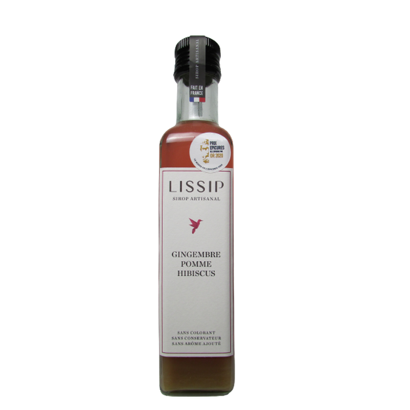 Sirop Gingembre Pomme Hibiscus 25cl - SIROPS LISSIP