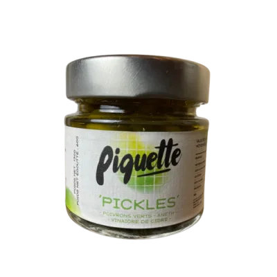 Pickles de Poivrons Verts Aneth Vinaigre de Cidre 130g